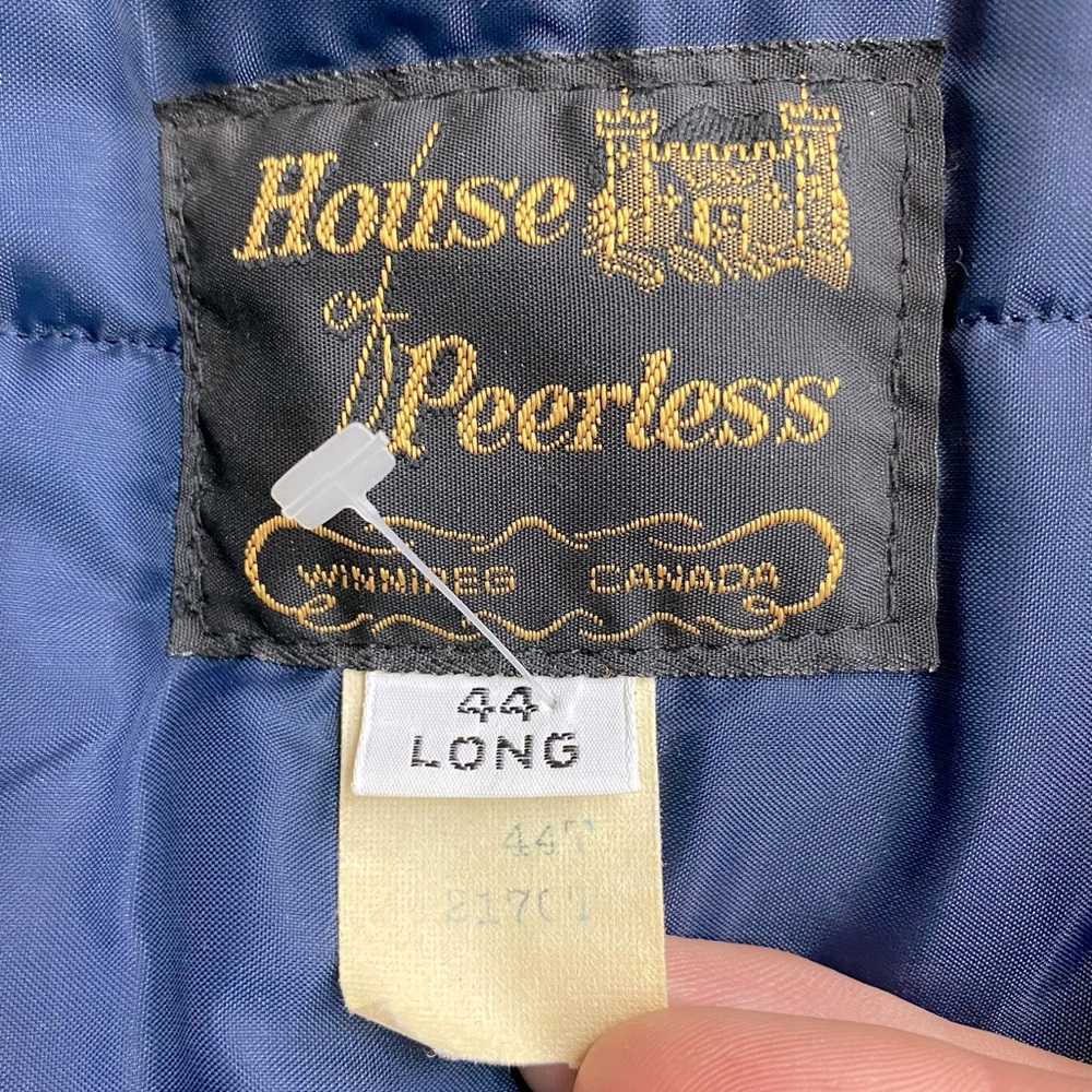 Vintage House Of Perless Blue Winter Coat LT - Picture 3 of 15